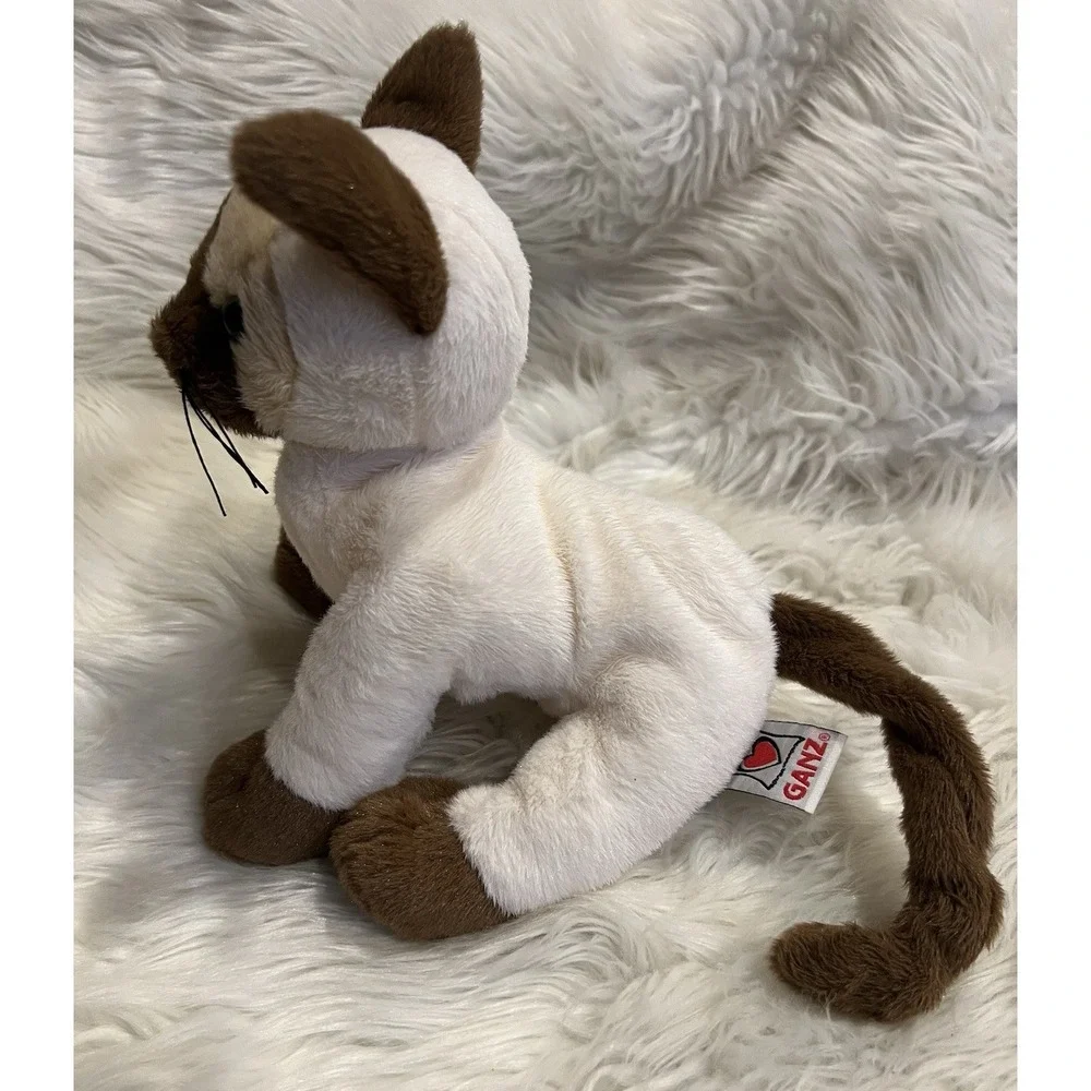 Ganz Webkinz Signature Plush Beige & Brown‎ Stuffed Animal Siamese Cat 8